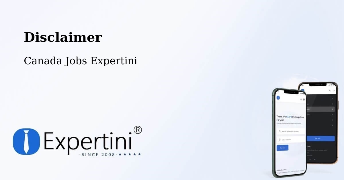 Disclaimer – Centre Du Québec - Canada Jobs Expertini